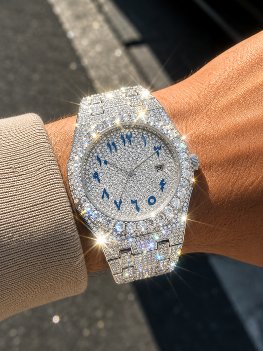 Iced Diamond Charm Watch