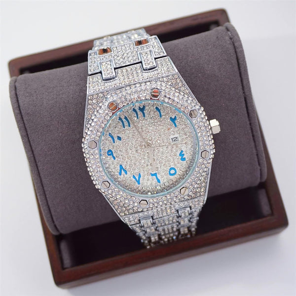 Iced Diamond Charm Watch