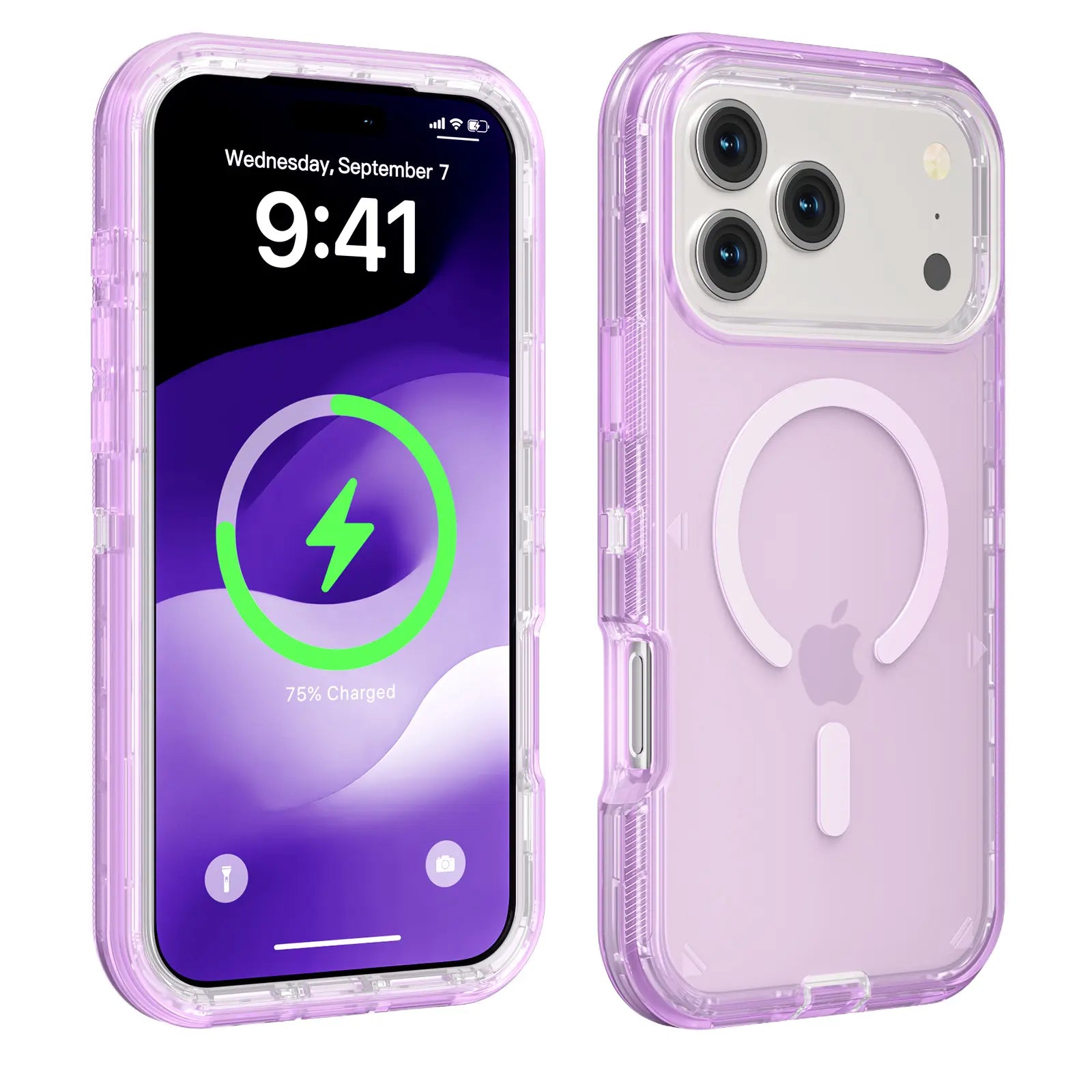 Magsafe Defender Case for Iphone, Multi-Layer Case Hybrid Heavy Duty Shockproof Case, Magnetic Transparent Clear Cover Protective Smartphone Case for 17 Pro Max/17/16/15/14/13 for Apple Iphone 17 Air